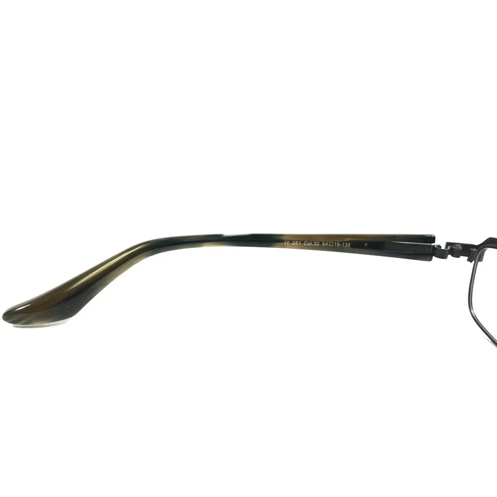 Iyoko-Inyake Eyeglasses Frames IY281 COL.32 Black Rectangular Half Rim 54-16-138